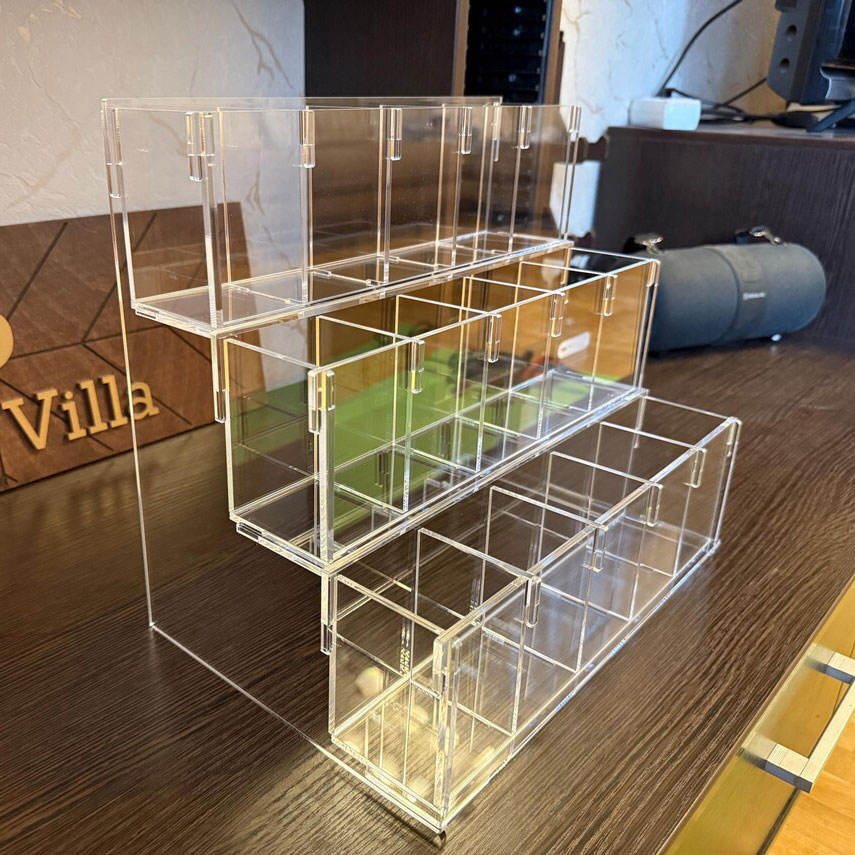 Factory Custom Acrylic Cabinet Stand Display Rack Plexiglass Cube for Jewelry and Other Goods Presentation Exhibition or Sale