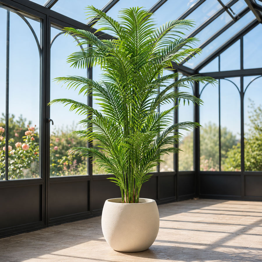 Artificial Areca Palm Tree 7FT Faux Palm Plant in Pot, Large Fake Floor Plant for Indoor Living Room Office Home Decor