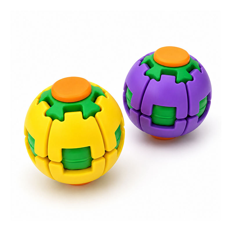 New 3D Printed Gear Fidget Spinner Ball Press Rotate Stress Relief Sensory Toy for Kids Adults Desk Gift Wholesale