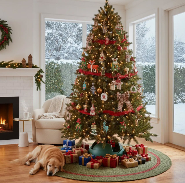 Easy Setup Plastic Christmas Tree Stand with Water Reservoir Included