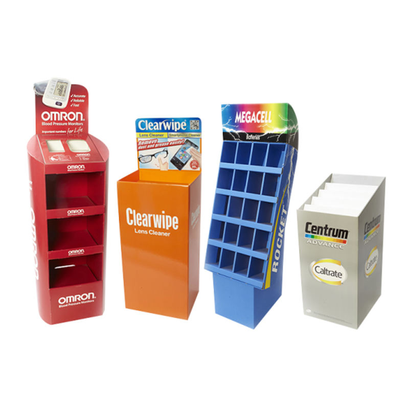 Portable POS Cardboard Floor Standee Racks