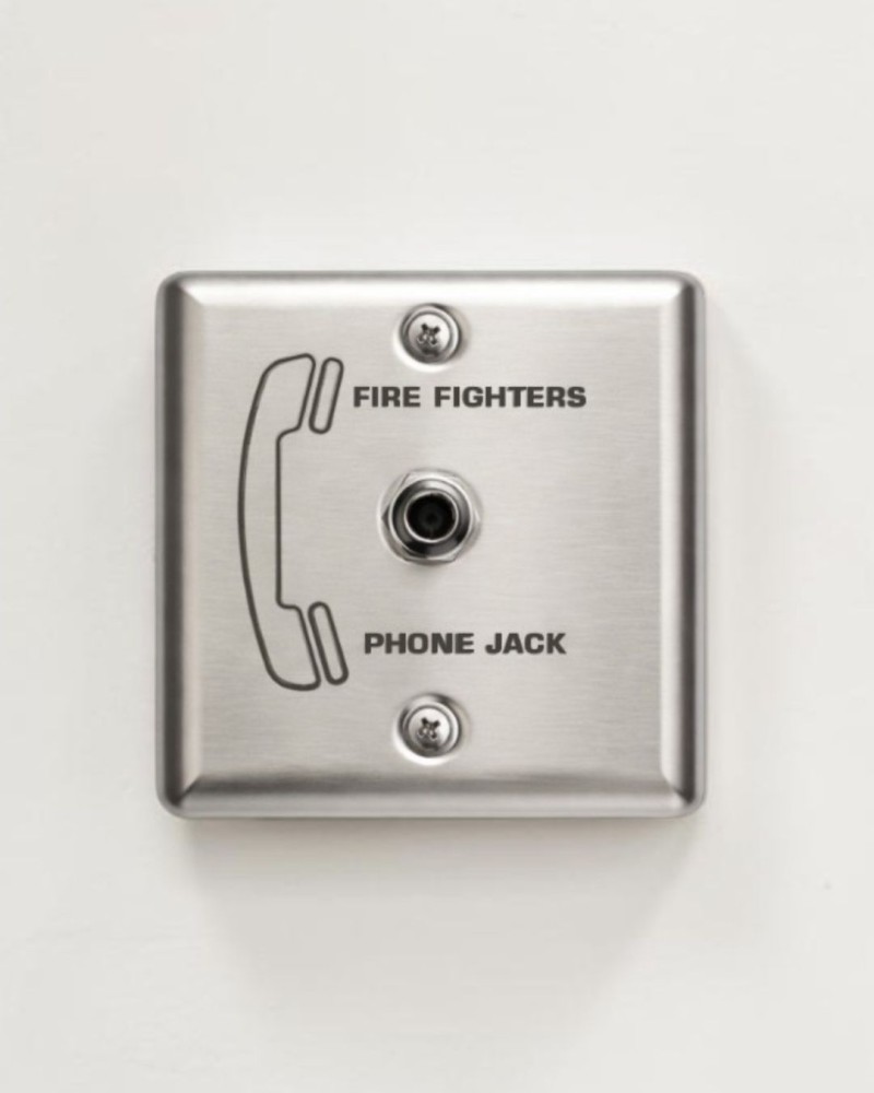 FIREFIGHTERS STAINLESS STEEL PHONE JACK PLATE